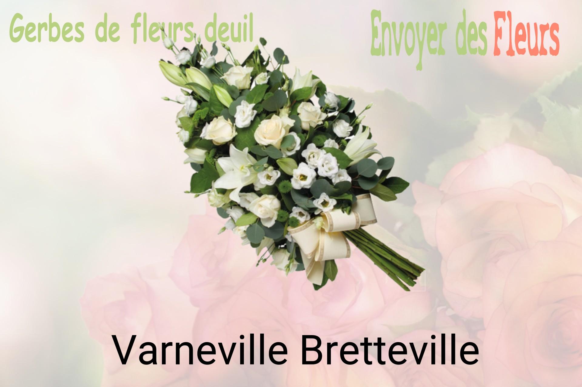 Gerbe de fleurs de deuil livrée à Varneville-Bretteville